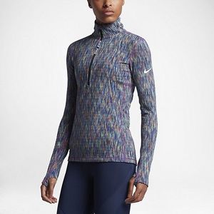 Nike Pro Hyperwarm LS Half Zip Top 832052-478 Lrg